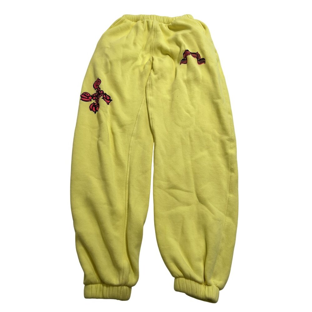 YVES Original Fleur de Yves Unisex Sweatpants in Lemon
